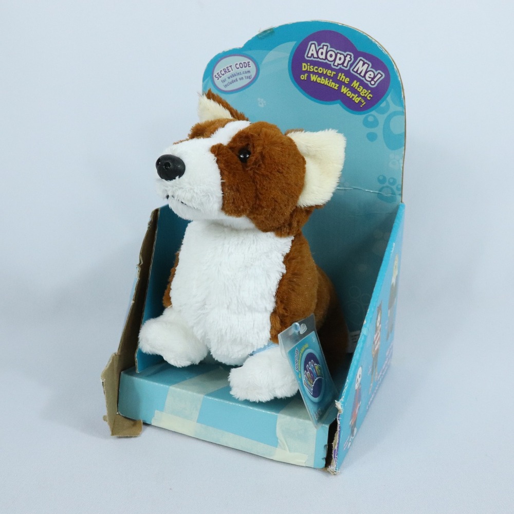 Ganz Webkinz Welsh Corgi Dog Plush Stuffed Animal HM657 NEW UNUSED CODE IN BOX